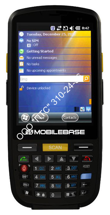 Терминал сбора данных MobileBase DS3 MS Win EH 6.5, 1 Gb Mb, 512 Mb, 1D, Numeric, Bluetooth, Wi-Fi, 5200mAh, подставка в комплекте