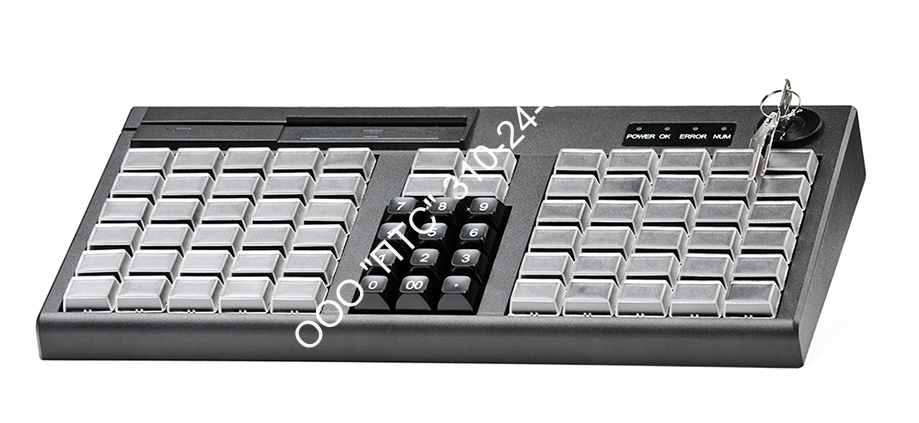 POS-клавиатура АТОЛ KB-76-KU черный, ридер МК на 1-3 дорожки, v2